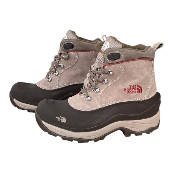 The North Face Brown Primaloft Insulated Waterproof Boots Mint Hiking Women 9 - Picture 1 of 10